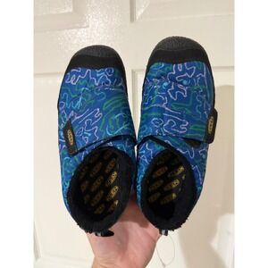 KEEN Kids Howser Low Wrap Slip On  Shoes Blue Pattern Size 4
